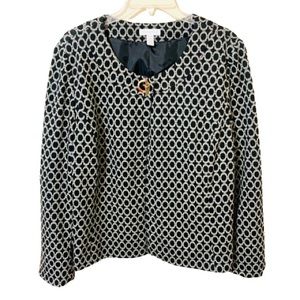 Charter Club Blazer - Black/White - Size XL